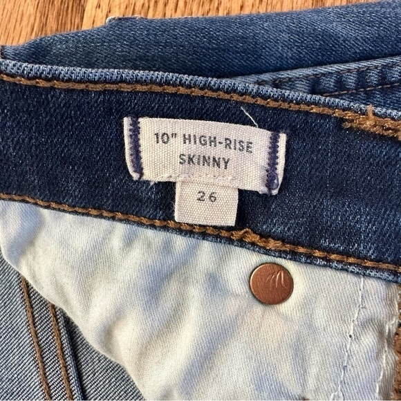 MADEWELL 10" High-Rise Skinny Jeans in Danny Wash: TENCEL™ Denim Edition SZ 26 - Picture 12 of 14